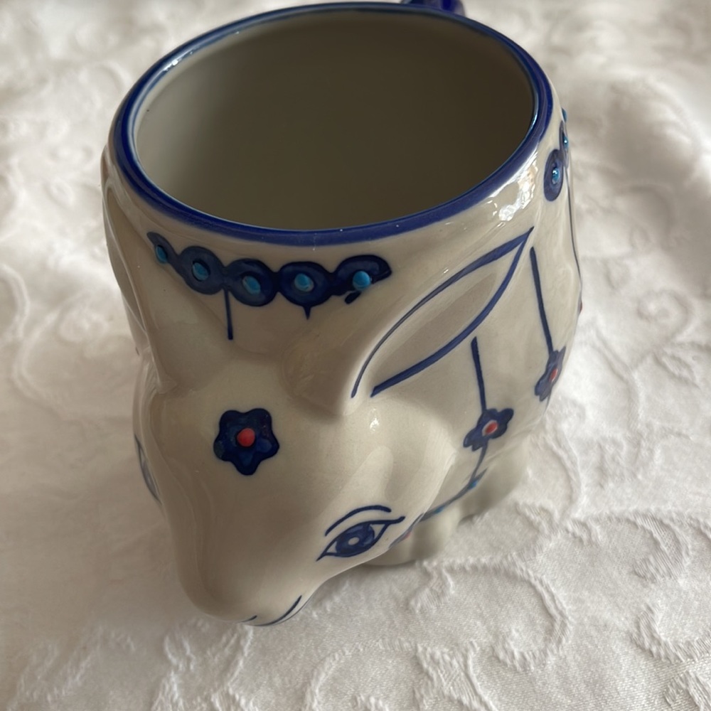 Highly collectible Hand painted bunny rabbit mug-‎ Yokohama Studio - Picture 4 of 8